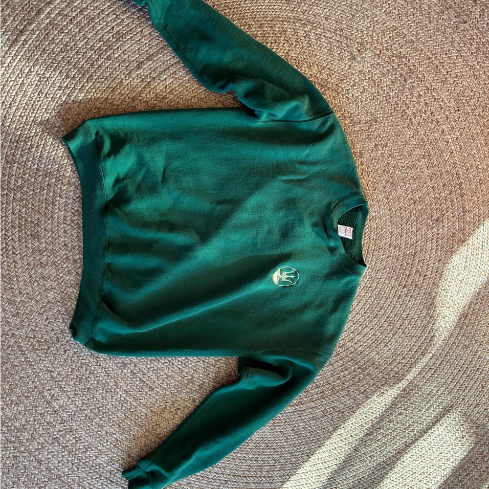 Soffe Heavy Green Crewneck sweatshirt with Maserati Logo
